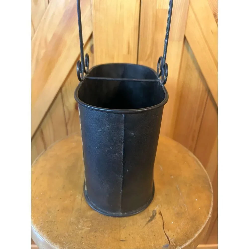 Vintage metal Italian container, umbrella holder (8894)